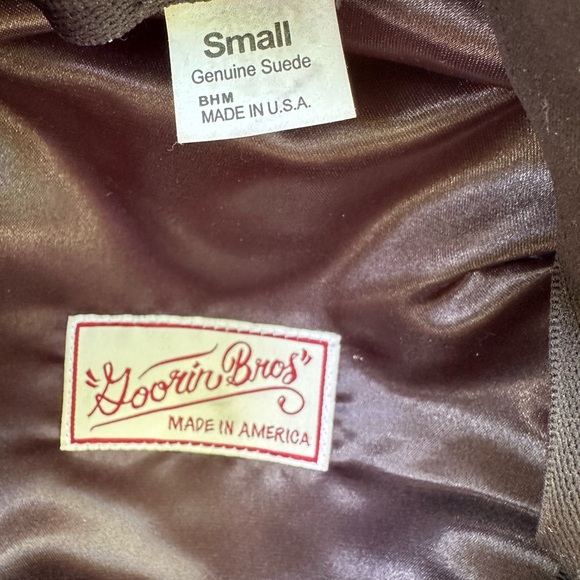 Goorin Bros Mont Calm suede leather USA 8 panel gatsby flatcap cap hat Small - Picture 6 of 6